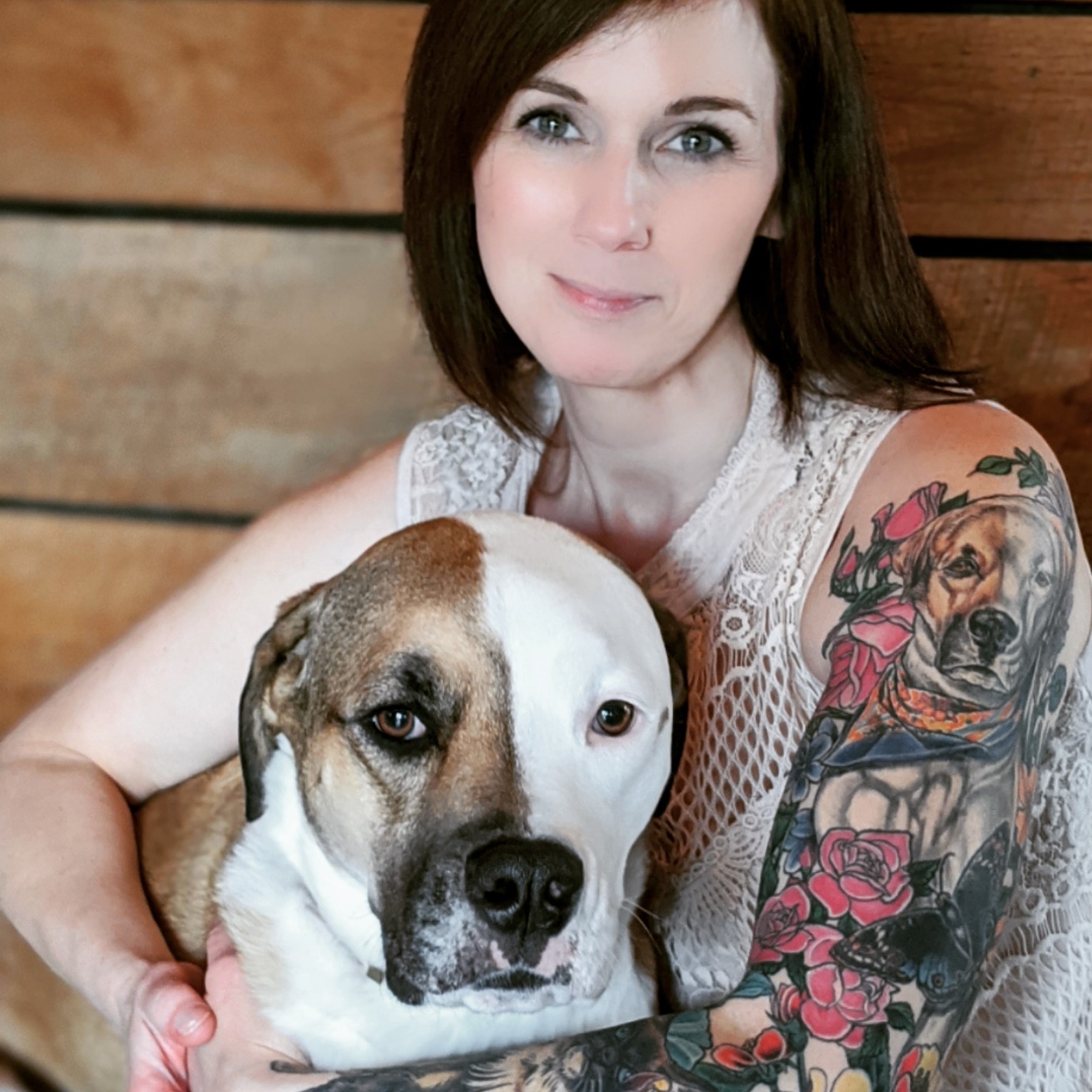 Quinn the Two-colored Rescue dog